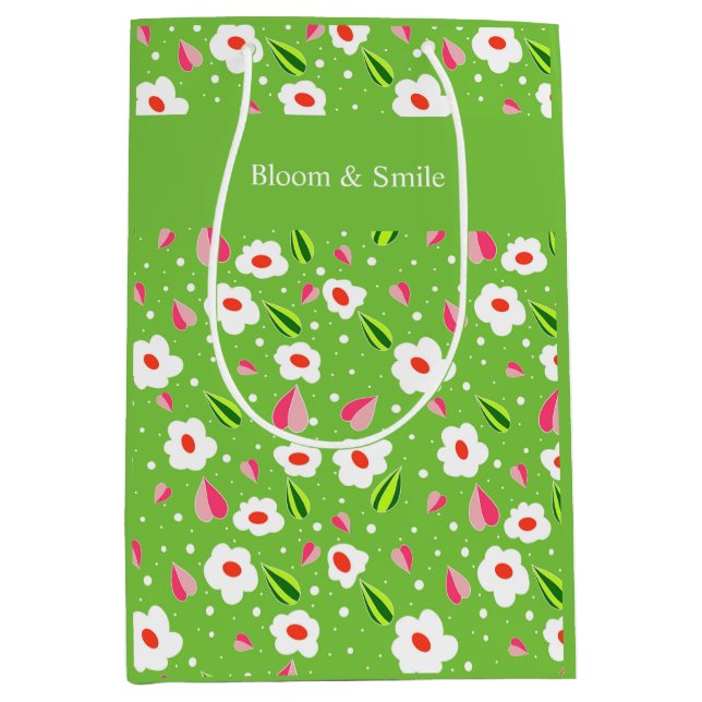 Bolsa De Regalo Mediana Colección floral Meadow Whimsy (Anverso)