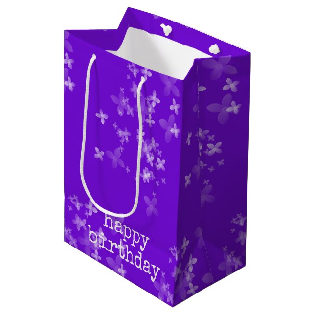 Bolsa De Regalo Mediana colección floral transparente (Angulo Anverso)