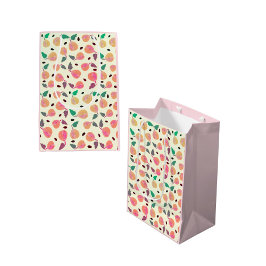 Bolsa De Regalo Mediana Colección Peras Doradas Rosa