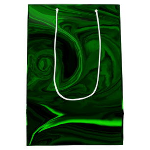 Bolsa De Regalo Mediana colecciones de piedra de malaquita verde textura