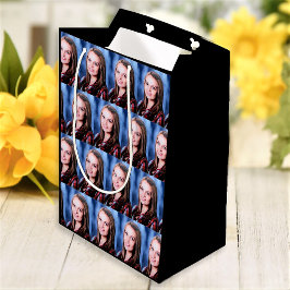 Bolsa De Regalo Mediana Collage de fotos personalizado personalizado