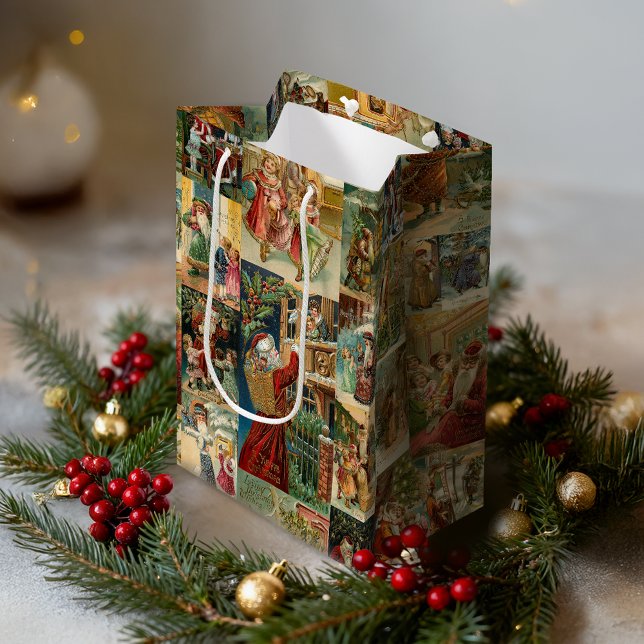 Bolsa De Regalo Mediana Collage de Papá Victoriano con Niños (Subido por el creador)