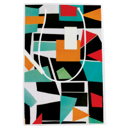 Bolsa De Regalo Mediana Collage Geométrico Moderno