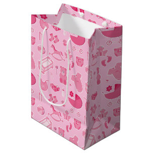 Bolsa De Regalo Mediana Collage rosa de Baby Girl