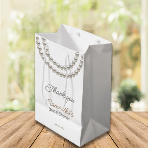 Bolsa De Regalo Mediana Collar de perlas elegante regalo para despedida de