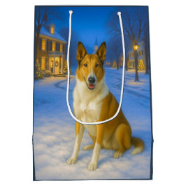 Bolsa De Regalo Mediana Collie Liso de Vacaciones