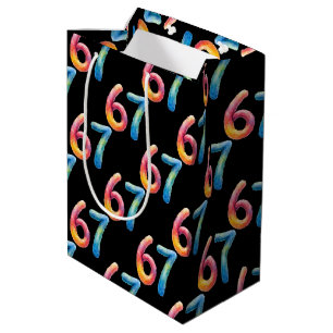 Bolsa De Regalo Mediana Colores Brillantes 67 Sin Significado Alguno Negro