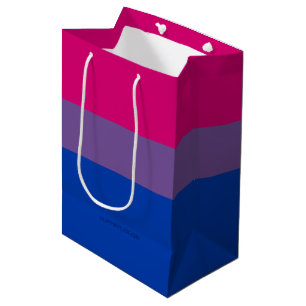 Bolsa De Regalo Mediana Colores de la bandera del orgullo bisexual de Slip