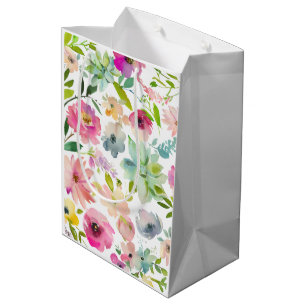 Bolsa De Regalo Mediana Colores Florales Alegres Multiuso de Primavera
