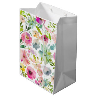 Bolsa De Regalo Mediana Colores Florales Alegres Multiuso de Primavera