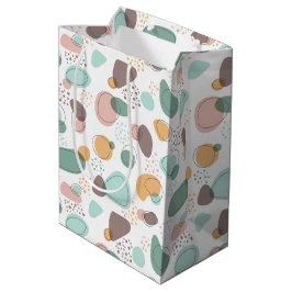 Bolsa De Regalo Mediana Colores Pastel Formas orgánicas Patrón sin problem