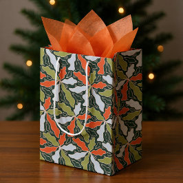 Bolsa De Regalo Mediana Colorful Abstract Botanical 