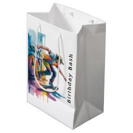 Bolsa De Regalo Mediana Colorful Graffiti Skateboarder Birthday Bash 