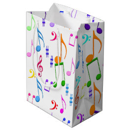 Bolsa De Regalo Mediana Colorful Music Notes