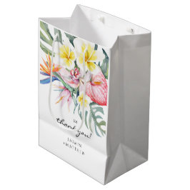 Bolsa De Regalo Mediana Colorful Tropical Floral Botanical Wedding 