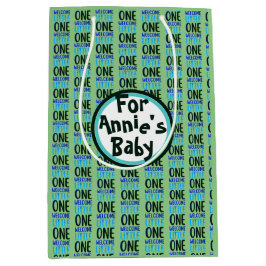 Bolsa De Regalo Mediana Colorido Baby Shower "Welcome Little One"