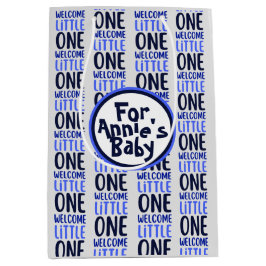 Bolsa De Regalo Mediana Colorido Baby Shower "Welcome Little One"