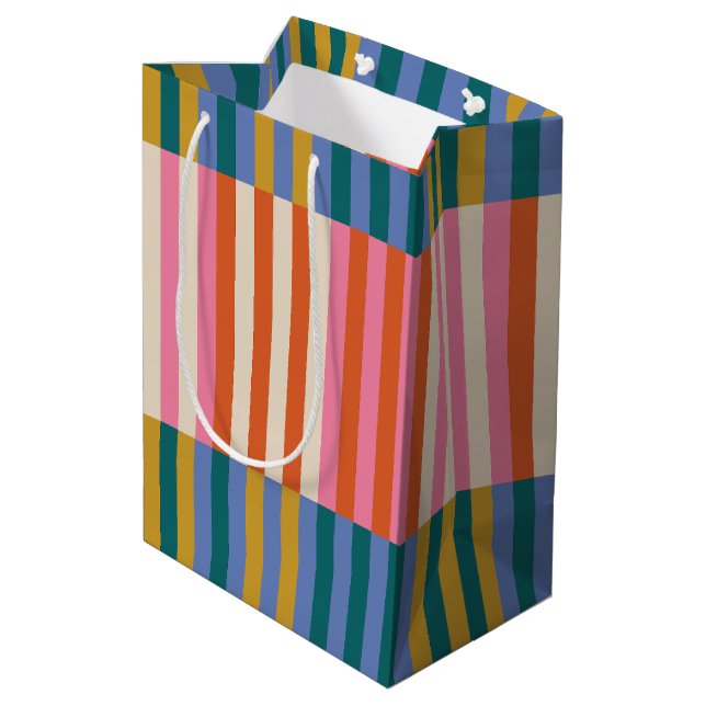 Bolsa De Regalo Mediana Colorido estilo moderno Festividad estampada (Angulo reverso)