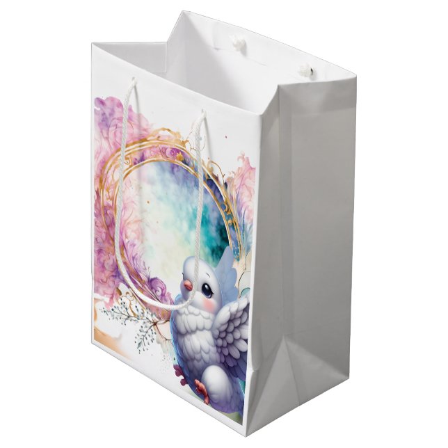 Bolsa De Regalo Mediana Colourful Dove (Angulo Anverso)