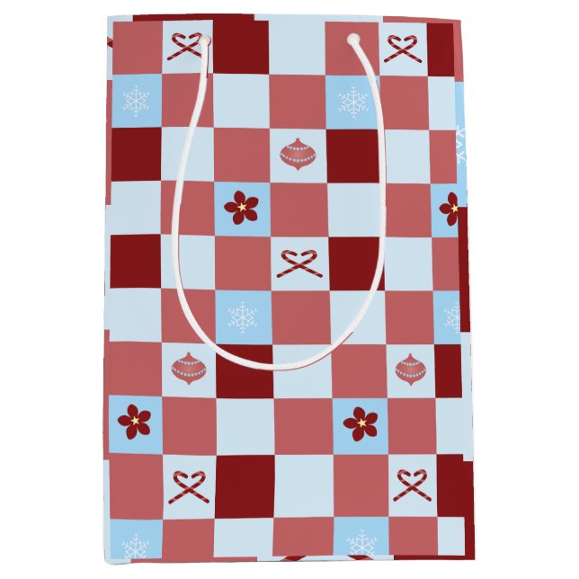 Bolsa De Regalo Mediana Comprobación de Navidades de adormidera (Anverso)