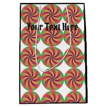 Bolsa De Regalo Mediana Con Color Negro Tus Textos