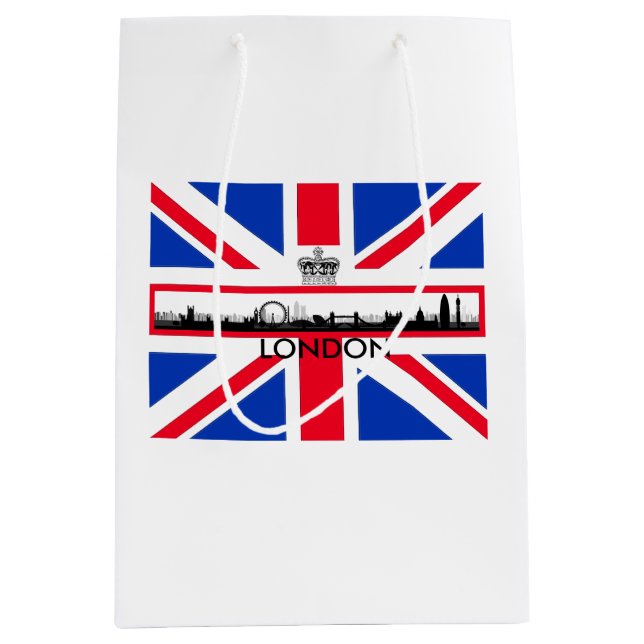 Bolsa de regalo mediana con la bandera Union Jack  (Anverso)