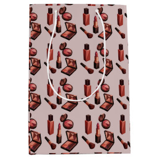 Bolsa de regalo mediana con patrón de labiales chi