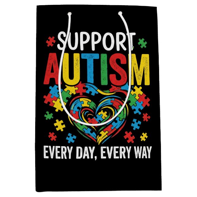 Bolsa De Regalo Mediana Conciencia del autismo (Anverso)
