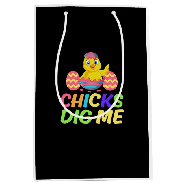 Bolsa De Regalo Mediana conejito diseño de Pascua (Anverso)