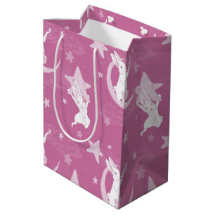 Bolsa De Regalo Mediana Conejitos Lindos y Estrellas