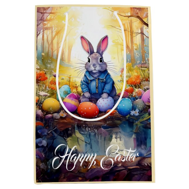 Bolsa De Regalo Mediana Conejo de Pascua  (Anverso)