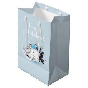 Bolsa De Regalo Mediana Conejos de conejo blanco de invierno
