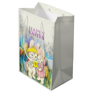Bolsa De Regalo Mediana Conejos de Pascua