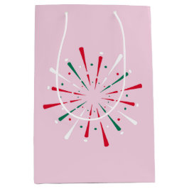 Bolsa De Regalo Mediana Confeti de Celebración Vibrante, Fuegos Artificial