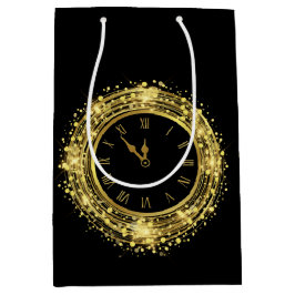 Bolsa De Regalo Mediana Confetti, Purpurina del reloj de Nochevieja