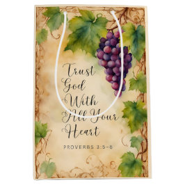 Bolsa De Regalo Mediana Confía en Dios con Todo tu Corazón Proverbios 3:5-