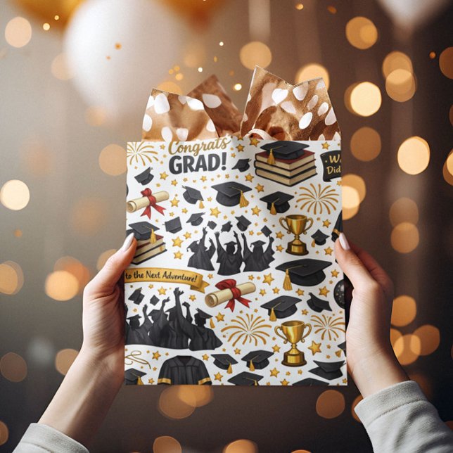 Bolsa De Regalo Mediana Congratulations Grad Wrapping Paper (Subido por el creador)