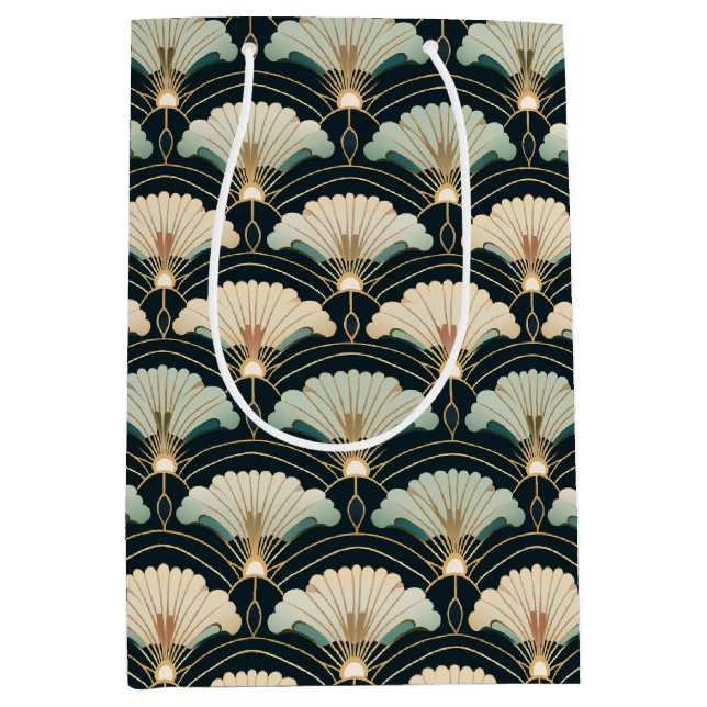 Bolsa De Regalo Mediana Conjunto de diseños japoneses inspirados en el oro (Anverso)