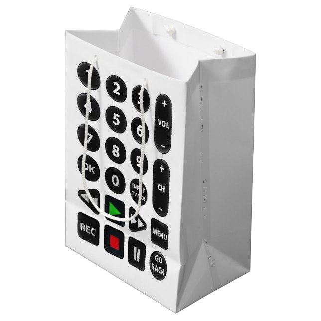 Bolsa De Regalo Mediana Control remoto de TV con botón VCR (Angulo Anverso)