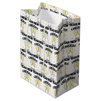 Bolsa De Regalo Mediana Copas de champán para el Año Nuevo