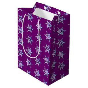 Bolsa De Regalo Mediana Copo de nieve irlandés con ametismo morado