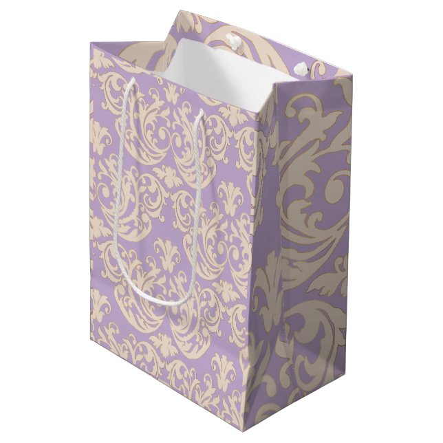 Bolsa De Regalo Mediana Coquette Baroque Lavender Gift Bag (Angulo Anverso)