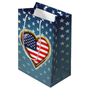 Bolsa De Regalo Mediana Corazón americano