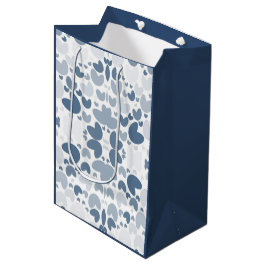 Bolsa De Regalo Mediana Corazón azul