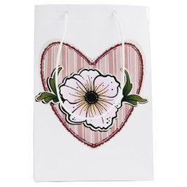 Bolsa De Regalo Mediana Corazón de Peonía