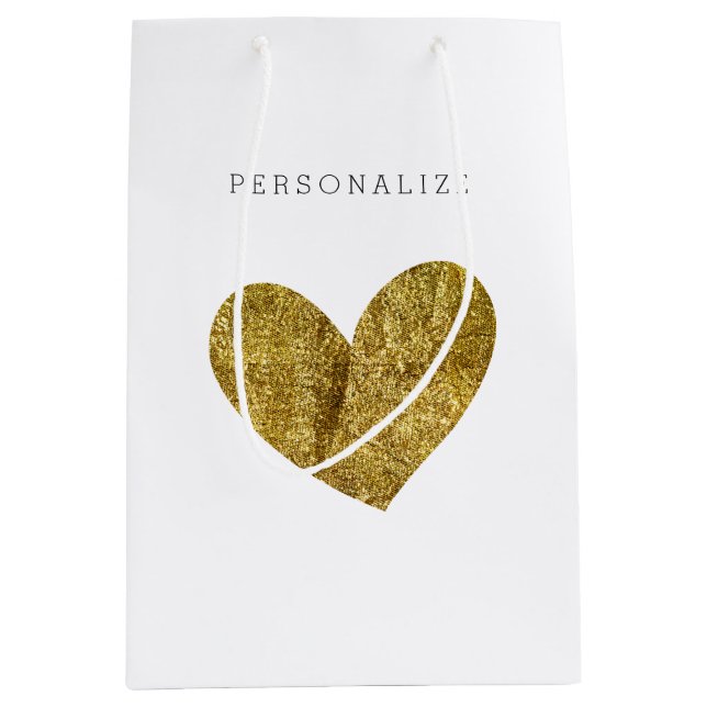 Bolsa De Regalo Mediana Corazón del oro (Anverso)