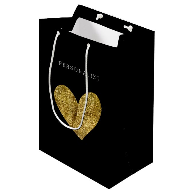 Bolsa De Regalo Mediana Corazón del oro (Angulo Anverso)