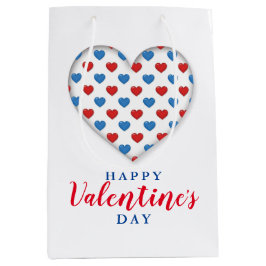 Bolsa De Regalo Mediana Corazón rojo y azul