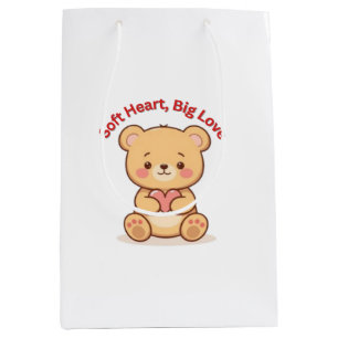 Bolsa De Regalo Mediana Corazón Suave Gran Amor Oso de Peluche Adorable