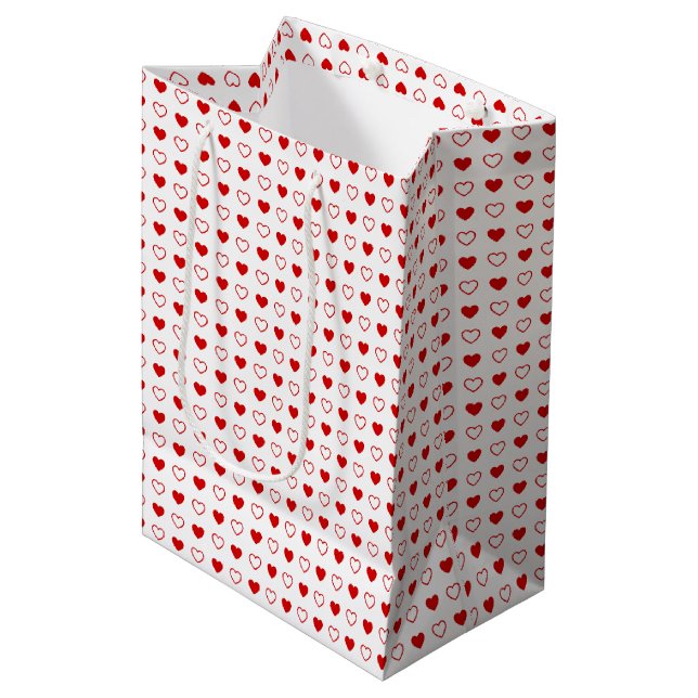 Bolsa De Regalo Mediana Corazones (Angulo Anverso)